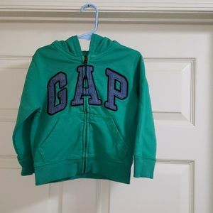 GAP toddler boys size 4T  green hoodie sweater